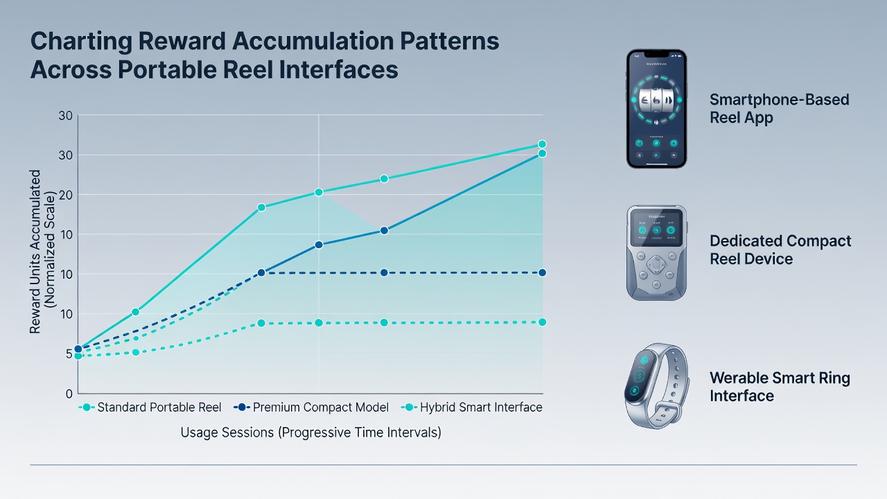 Detailed view of reward accumulation meters and bonus progression on a portable reel interface during active play