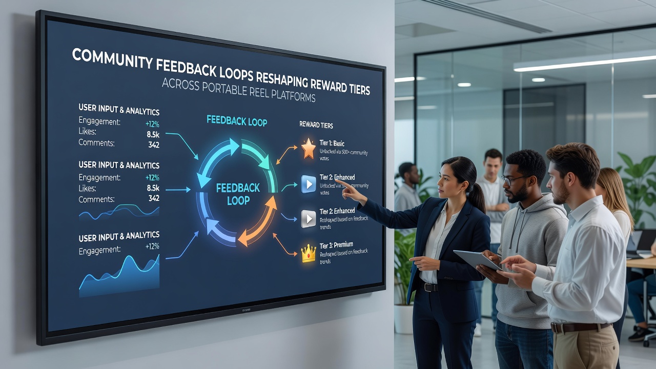 Analytics dashboard showing reward tier updates based on user input