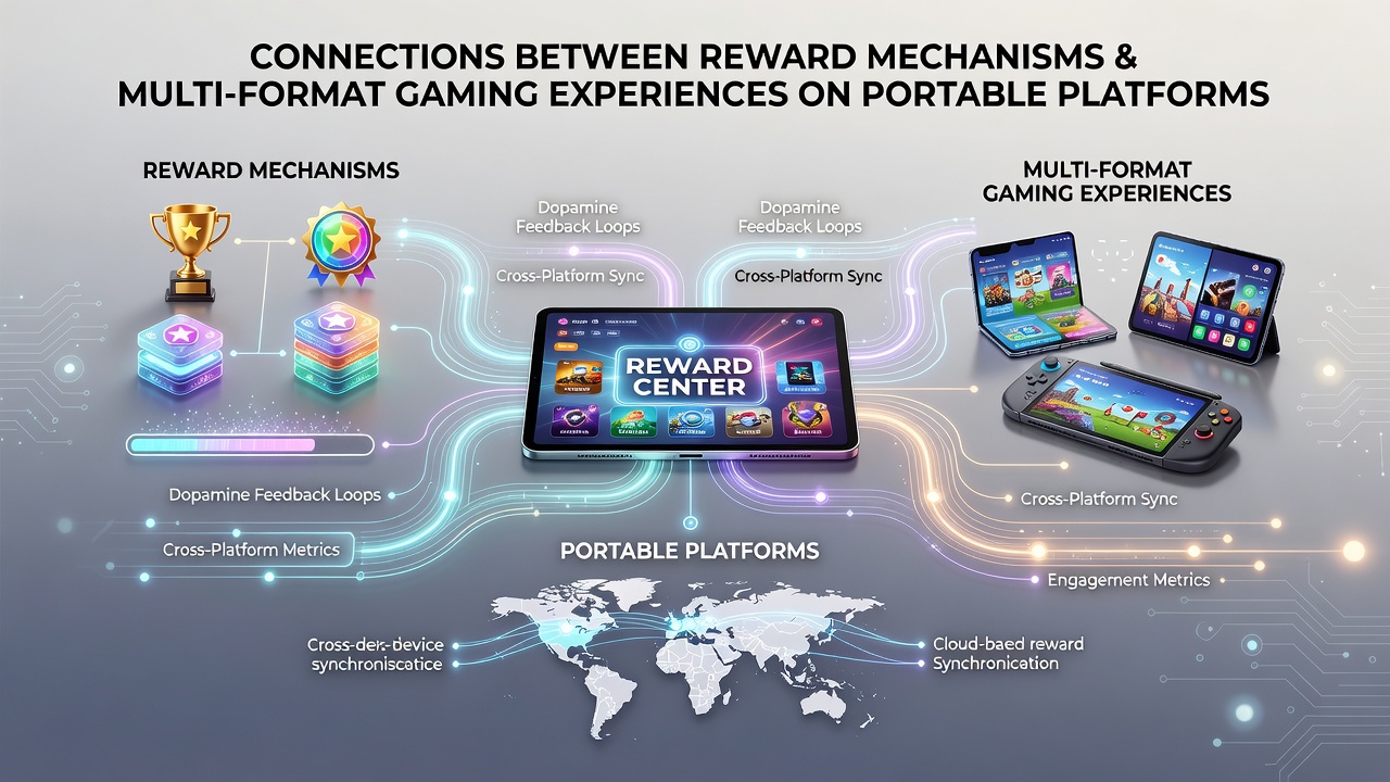 Close-up view of mobile screen showing reward notifications linking different game formats
