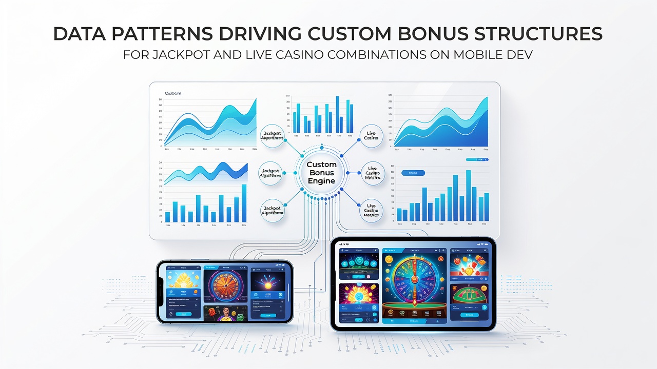 Analytics dashboard visualization showing mobile player data flows between jackpot slots and live casino sections