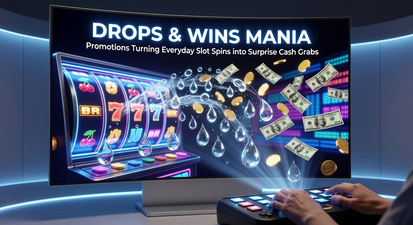 Leaderboard display from a Drops & Wins tournament showing top players' prizes and real-time rankings on a casino app