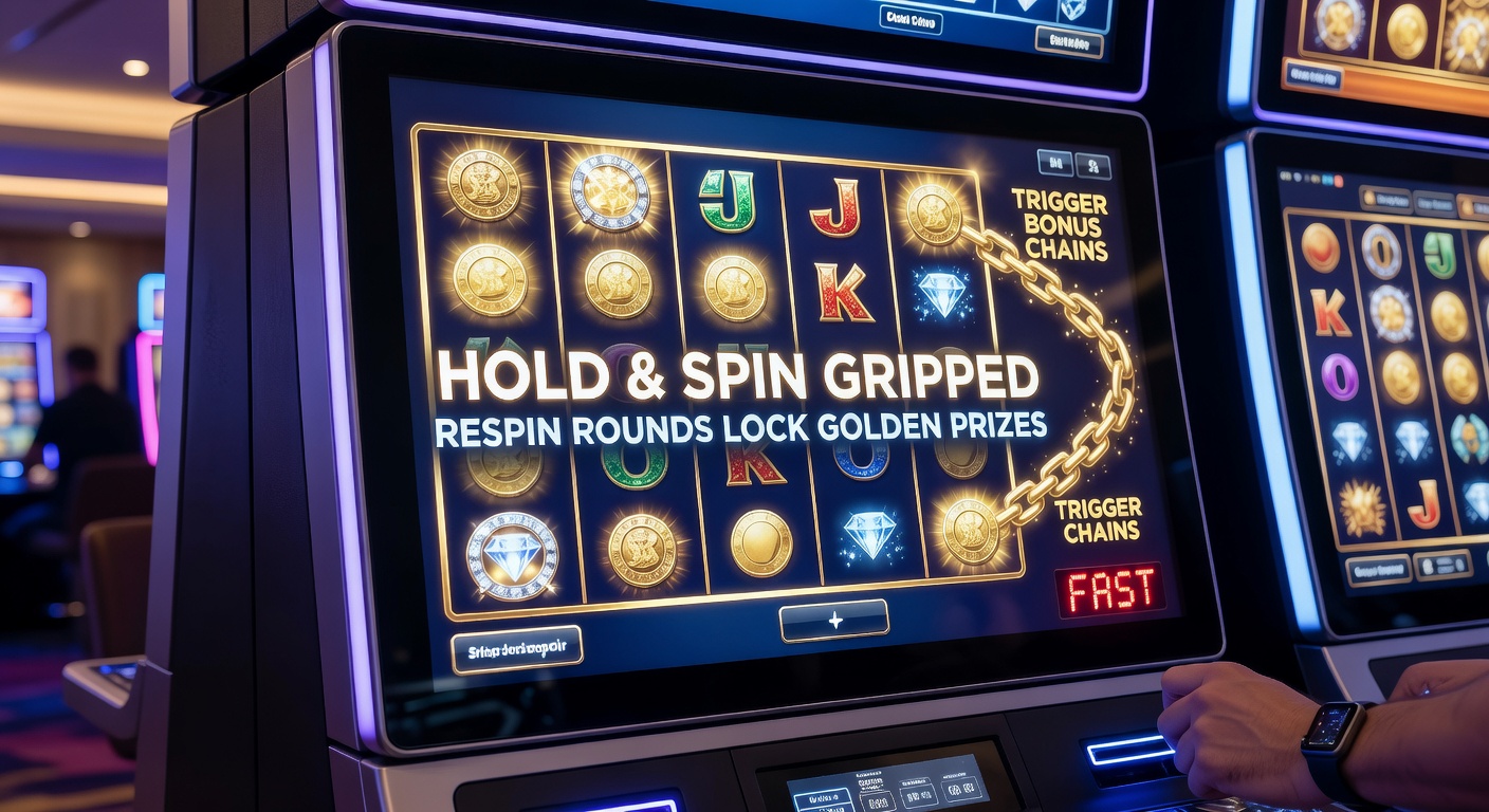 Close-up of mobile slot interface during Hold & Spin respin, with multiple golden prizes locked and jackpot meters filling