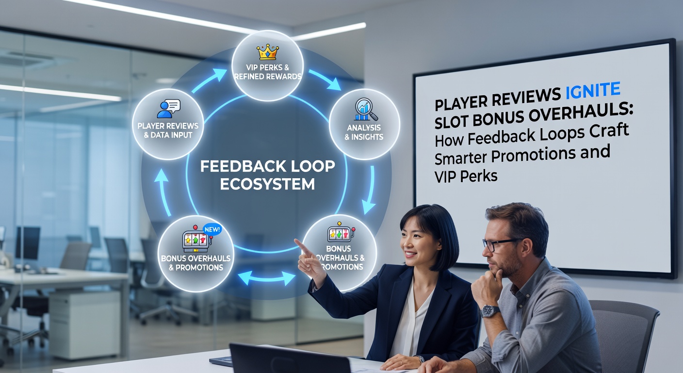 Screenshot of a slot bonus feature with player feedback overlay highlighting improvements