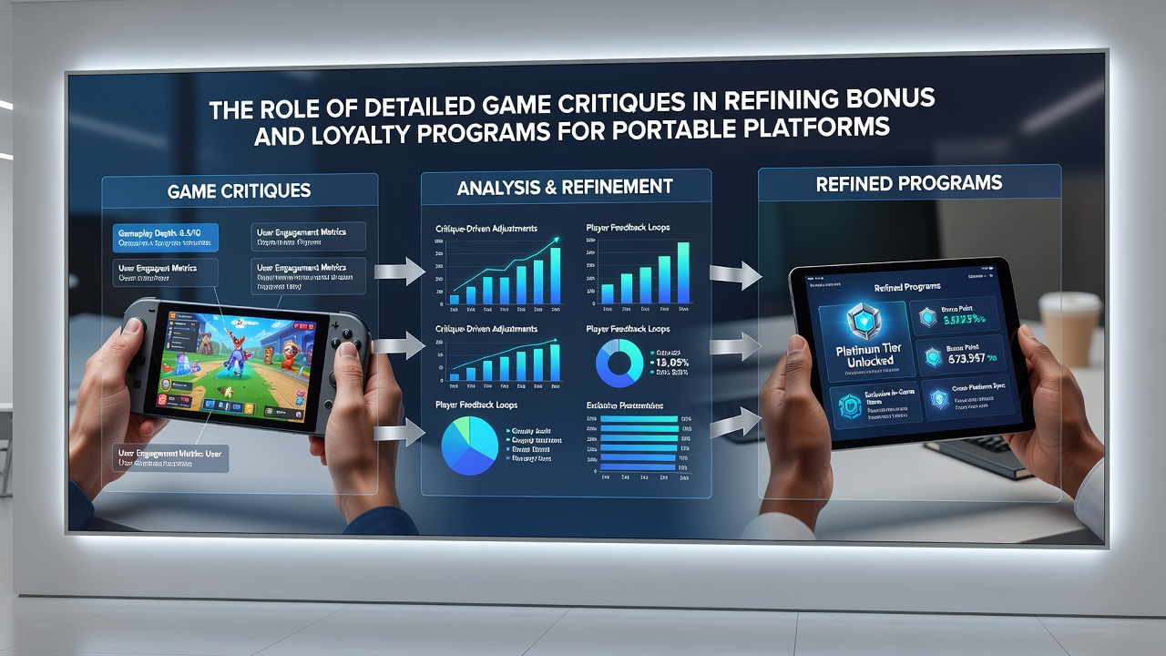 Loyalty program dashboard showing tier progression and bonus rewards on a portable gaming device